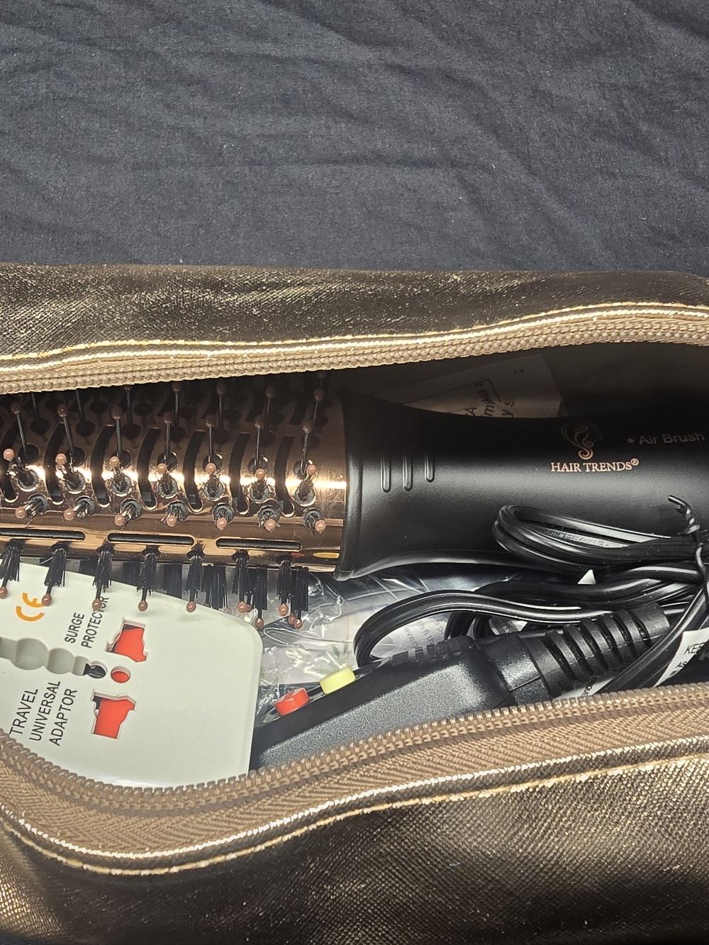 Hot Air Brush One-Step Hair Dryer & Volumizer - Black with Rose Gold - Picture 4 of 5